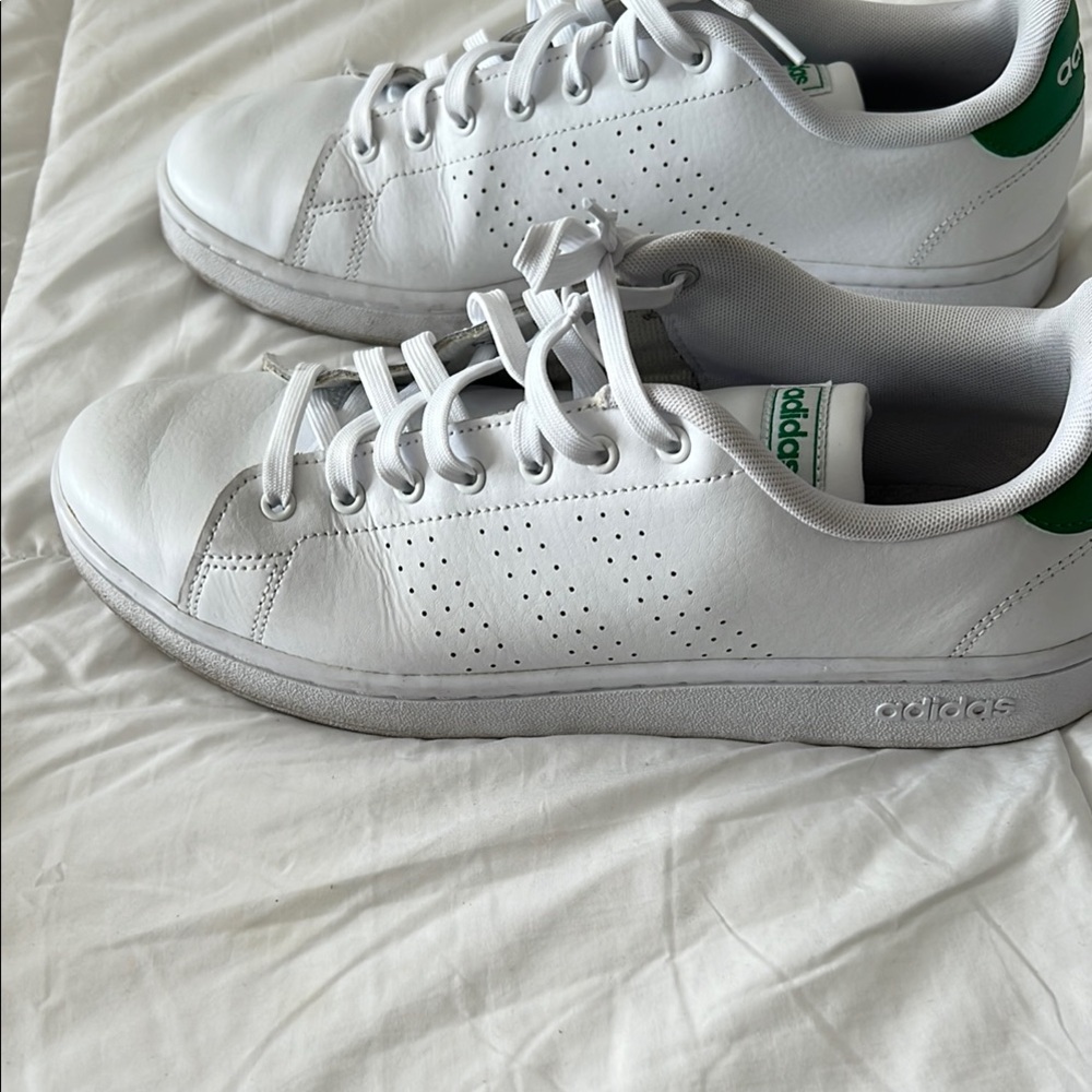 Adidas White and Green Classic Sneakers - Picture 3 of 3